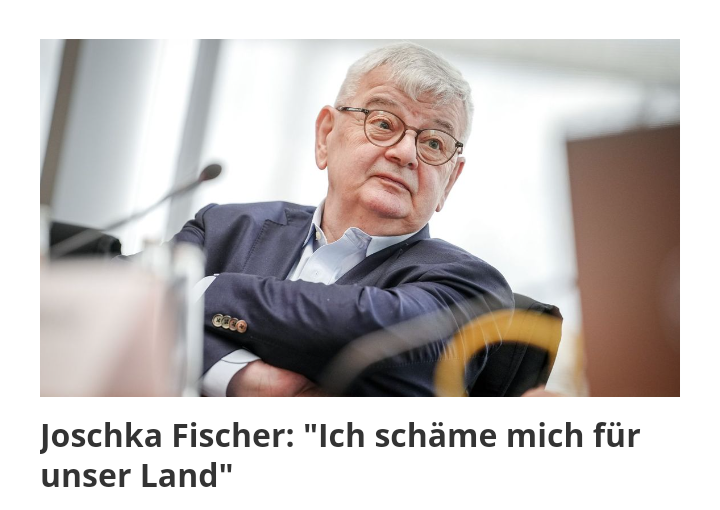 KochID19's tweet image. #Fremdscham - Quid pro quo !

Viele im Land schämen sich für Joschka Fischer...
