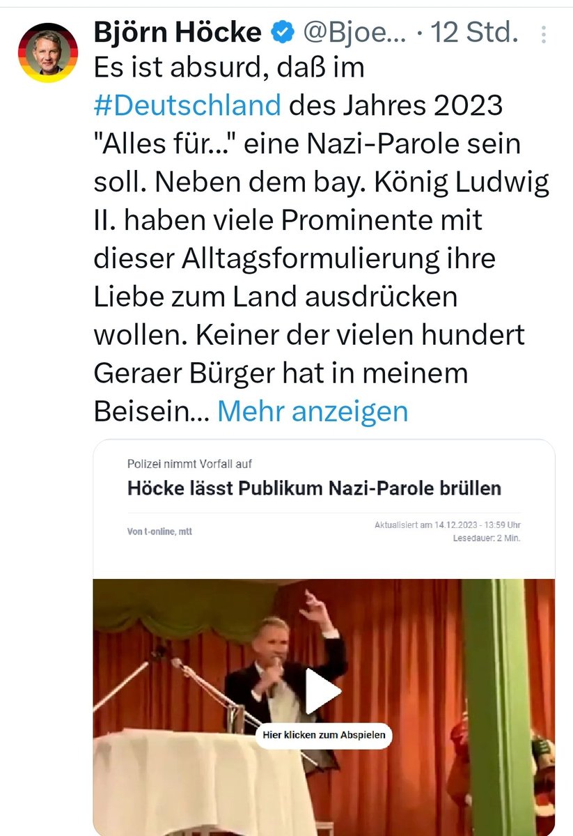 Alles für den Dackel, alles für den Club!
#HausmeisterKrause😉
'Alles für Drecksland🤮' ist vergebene Mühe! Lohnt sich nicht mehr!