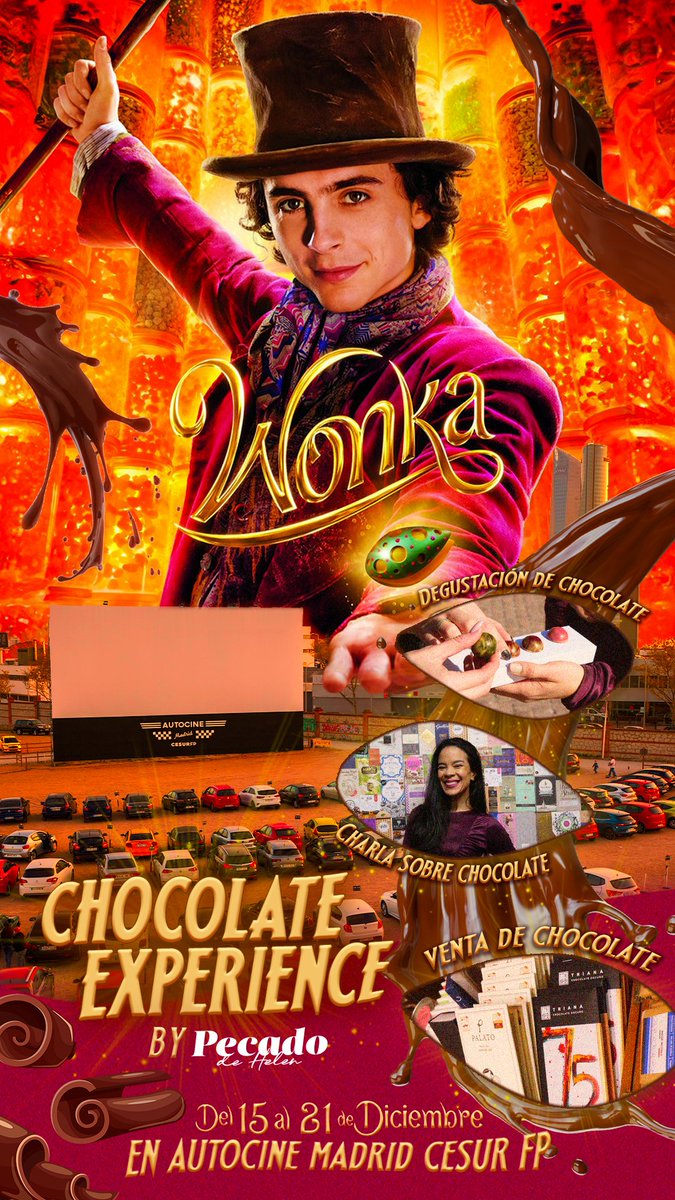 Si eres amante del chocolate, no te puedes perder #Wonka en #AutocineMadrid