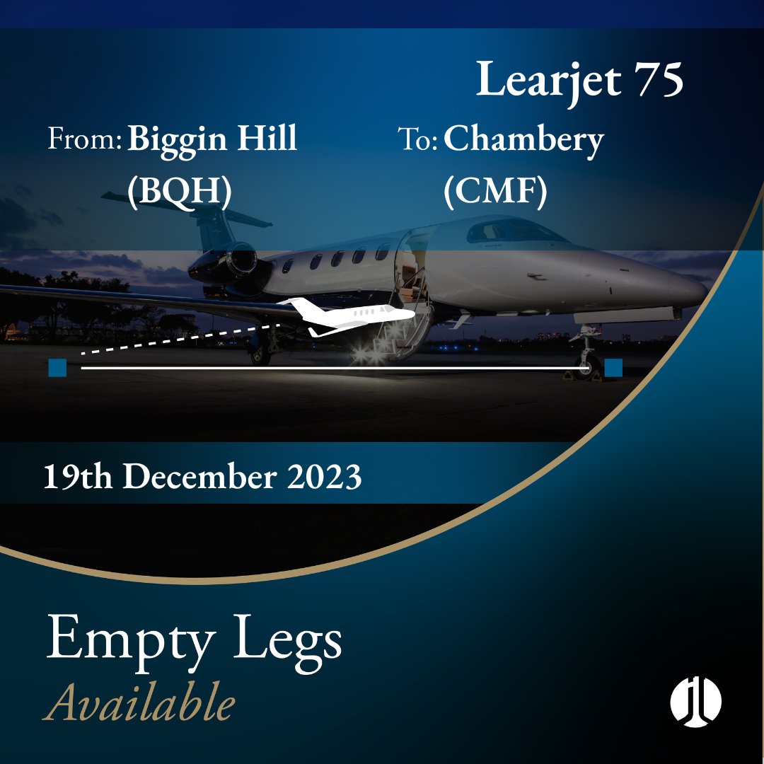 jetlogic's tweet image. EMPTY LEG ALERT. #BigginHill &amp;gt;&amp;gt;&amp;gt; #Chambery. 19th December 2023. 8 pax. 

Contact @jetlogic to discuss your charter requirements. 

&amp;gt; +44 131 478 0802
&amp;gt; jlcharter@jetlogic.com

#FlyJetlogic #EmptyLeg #PrivateJet
