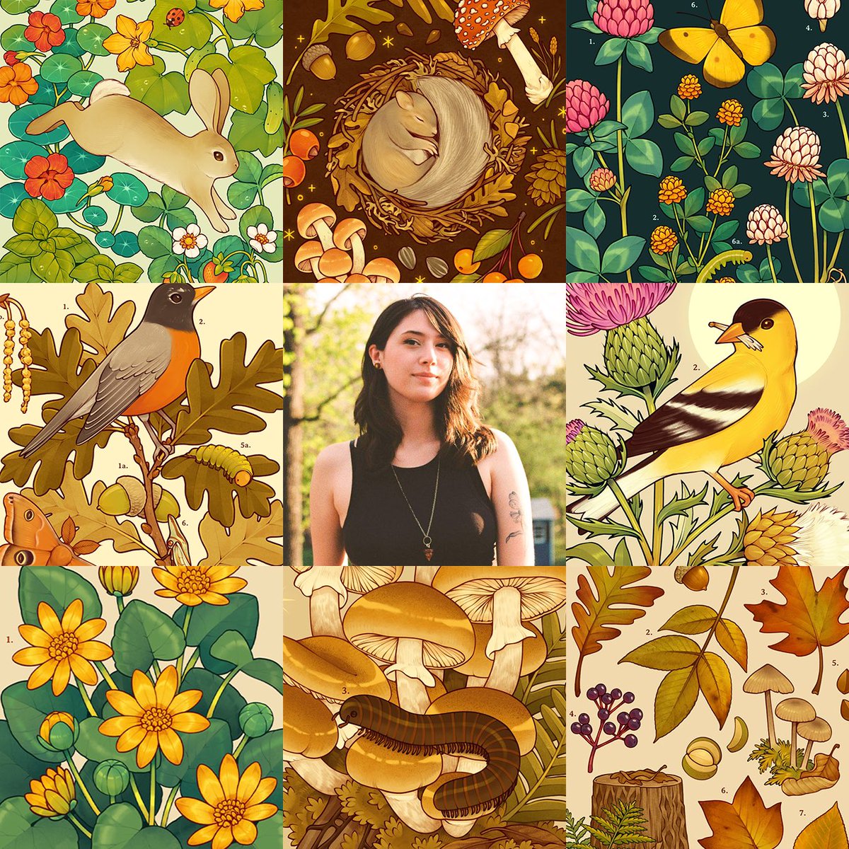 #artvsartist2023 my favorite botanical illustrations i made for my wonderful patrons this year :’) 🍃