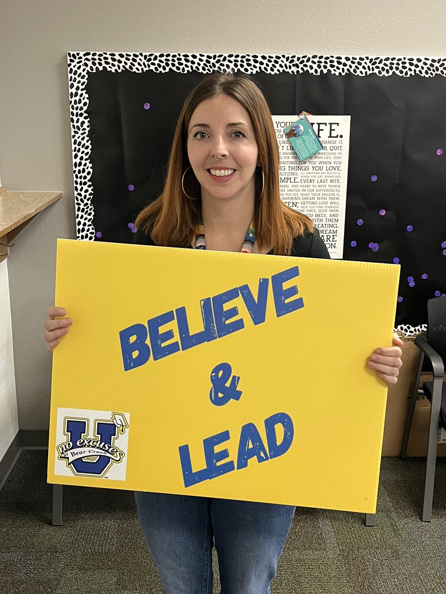 Our next BCE Leadership Award goes to Ms. Gardner! 💙💛🐻 Ms. Gardner joined our Special Services team this year &amp; has made a positive impact! She displays a great demeanor with our Cubs &amp; helps all of her students be successful! Thank you Ms. Gardner! <a href="/BearCreekElem/">Bear Creek</a>