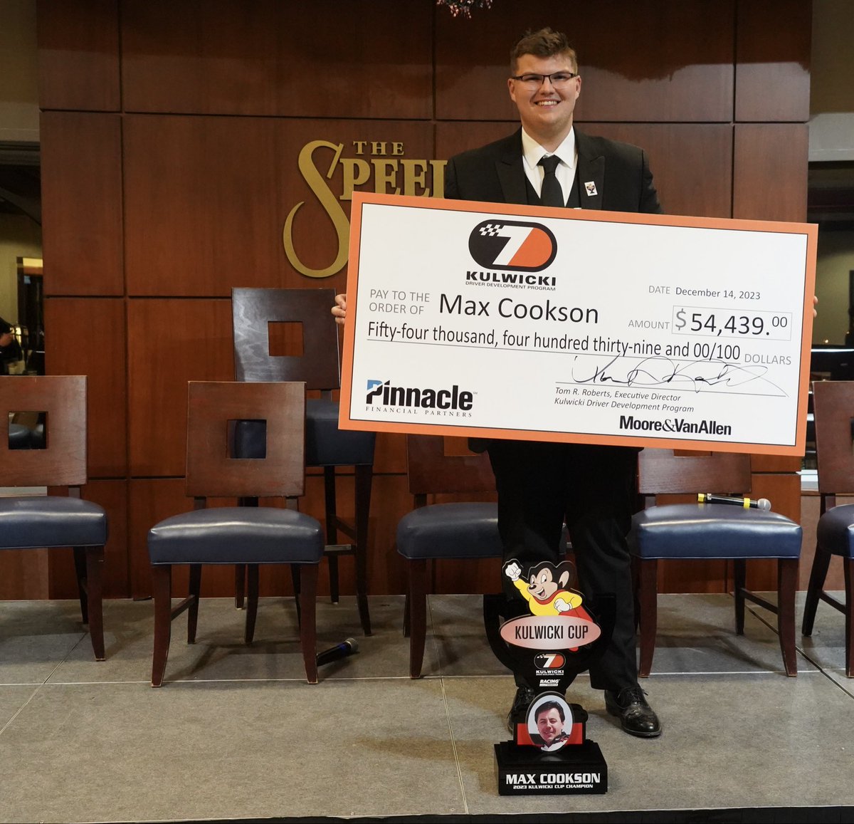 RacingAmerica's tweet image. Max Cookson is your 2023 Kulwicki Driver Development Program champion.🏆 

Cookson claimed the Pro All Stars Series (PASS) North and National championships as well as the Oxford Plains Speedway Super Late Model track championship.