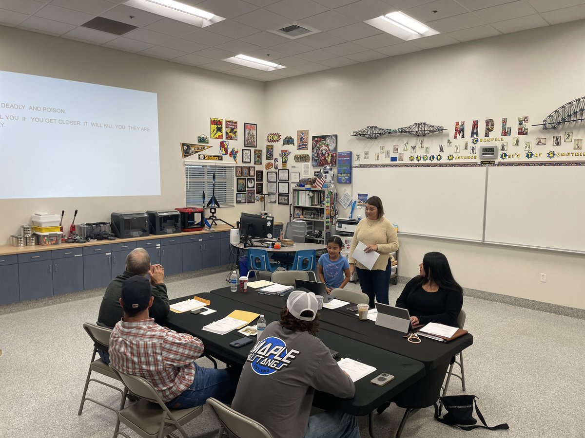 Great presentation tonight at the Maple Board meeting featuring some of our 2nd graders showcasing their Google Slides presentations and highlights from Mrs. Gallagher on the progress of the 95% Group Intervention program! 💙