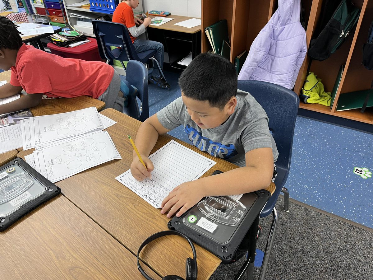 We started out informational writing about a chosen job today. Our web organizers helped us start our first draft! #trustyhuskies #AHL_AVID