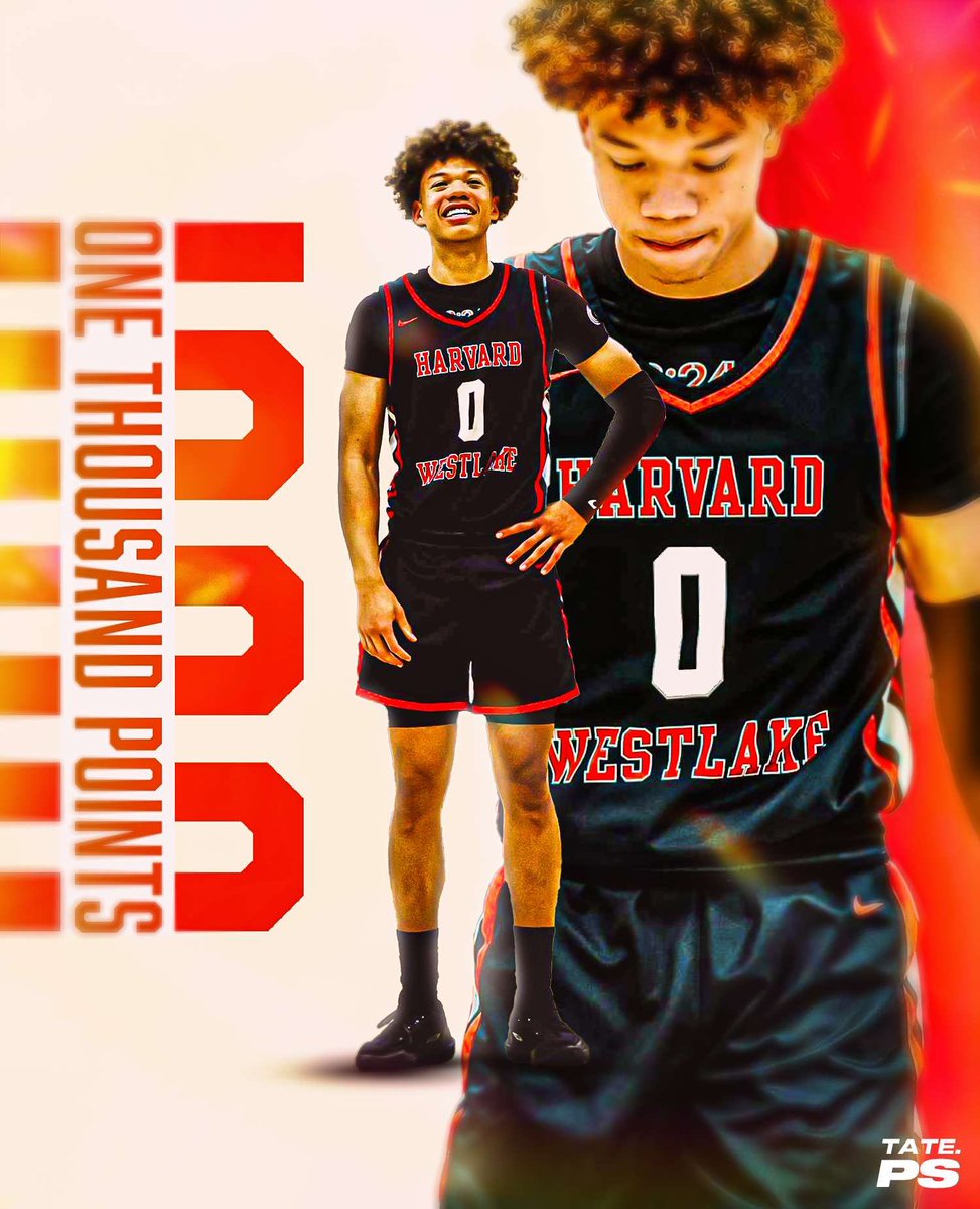 Grateful to be apart of the 1000 point club at Harvard Westlake! A lot more to accomplish but wouldn’t have been here today without my teammates and coaches ❤️❤️
