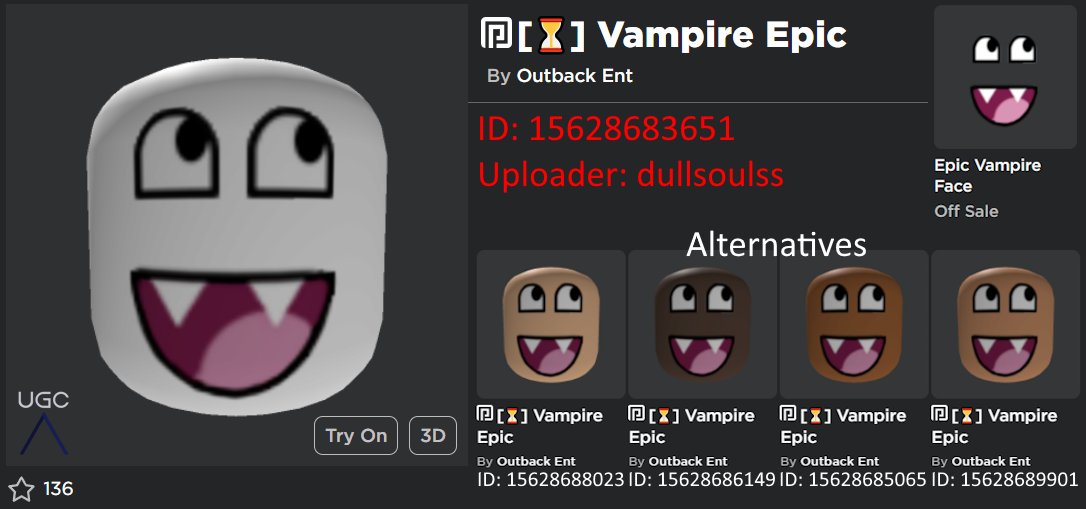 Epic Vampire Face - Roblox