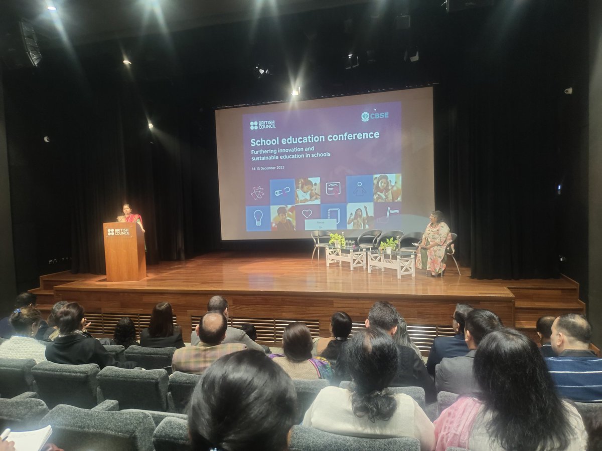 #SchoolEduConference2023
#Day2
Ms. Prachi Pandey, Joint Sec. 
emphasizes the need to enhance capacity-building programs for teachers to uplift the education sector. <a href="/inBritish/">British Council in India</a> <a href="/cbseindia29/">CBSE HQ</a> <a href="/Cbse_official/">CBSE HQ</a> #investingineducation #infrastructure is the key.
