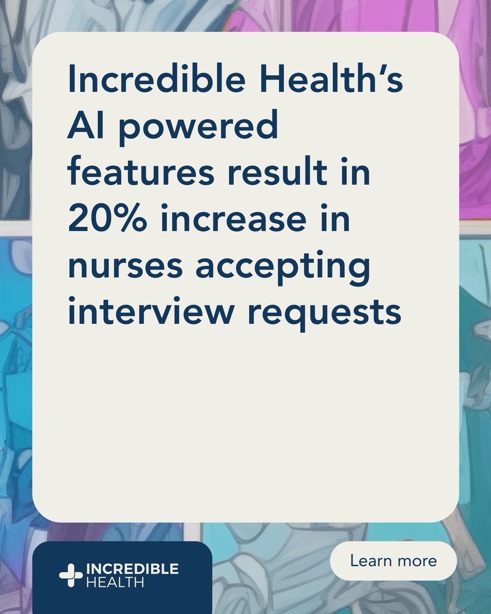 Ditch the redundant, one-size-fits-none messages to candidates. With @JoinIncredible, recruiters can now send personalized messages that showcase key benefits and perks that matter the most to nurses, at scale.