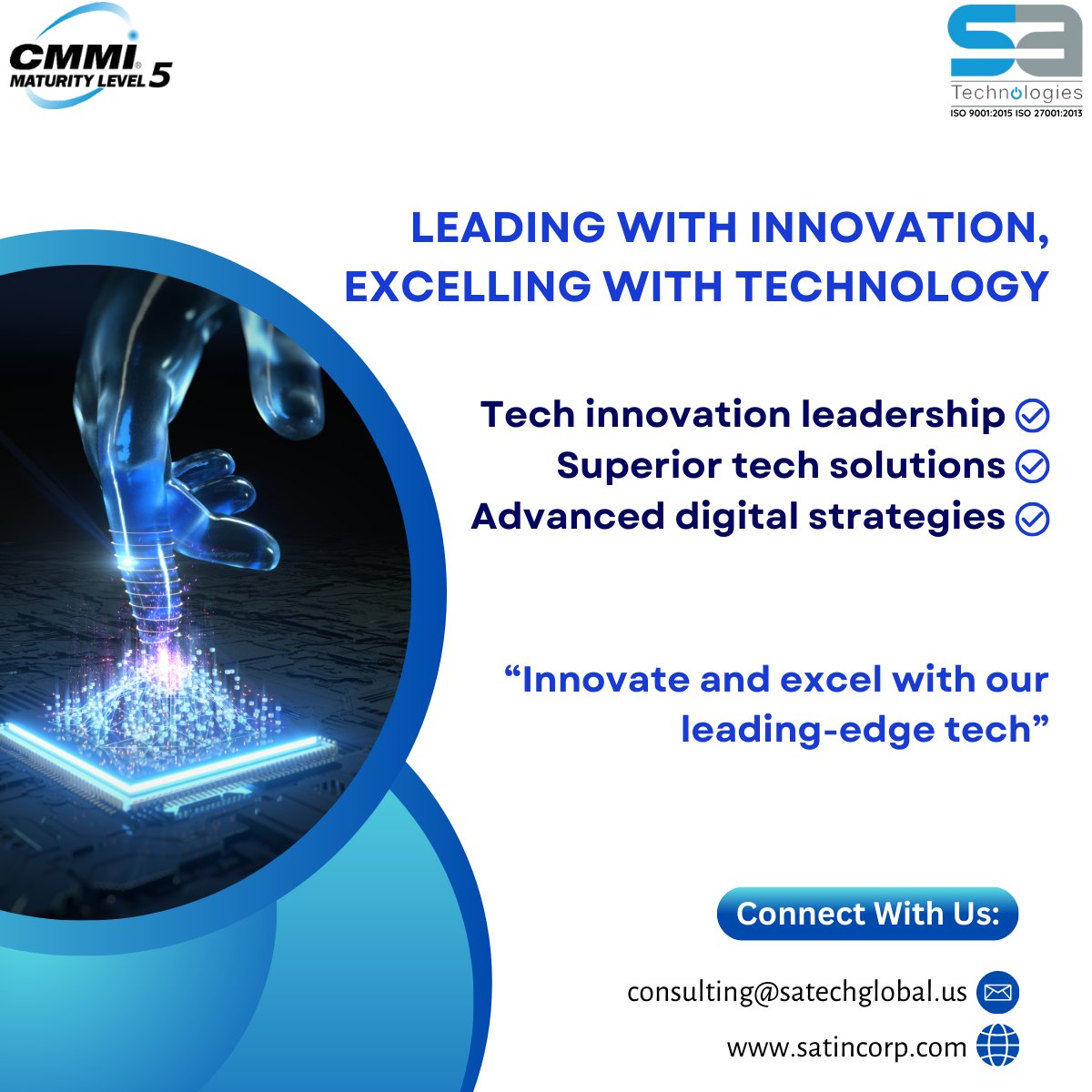 Lead the way in your industry with our innovative and technologically advanced solutions.

Visit: satincorp.com 

#leadinginnovation #techexcellence #innovationleadership #technologicalsolutions #cuttingedgetech #SAtechnologies #lndustryleaders #techadvanced #SAT