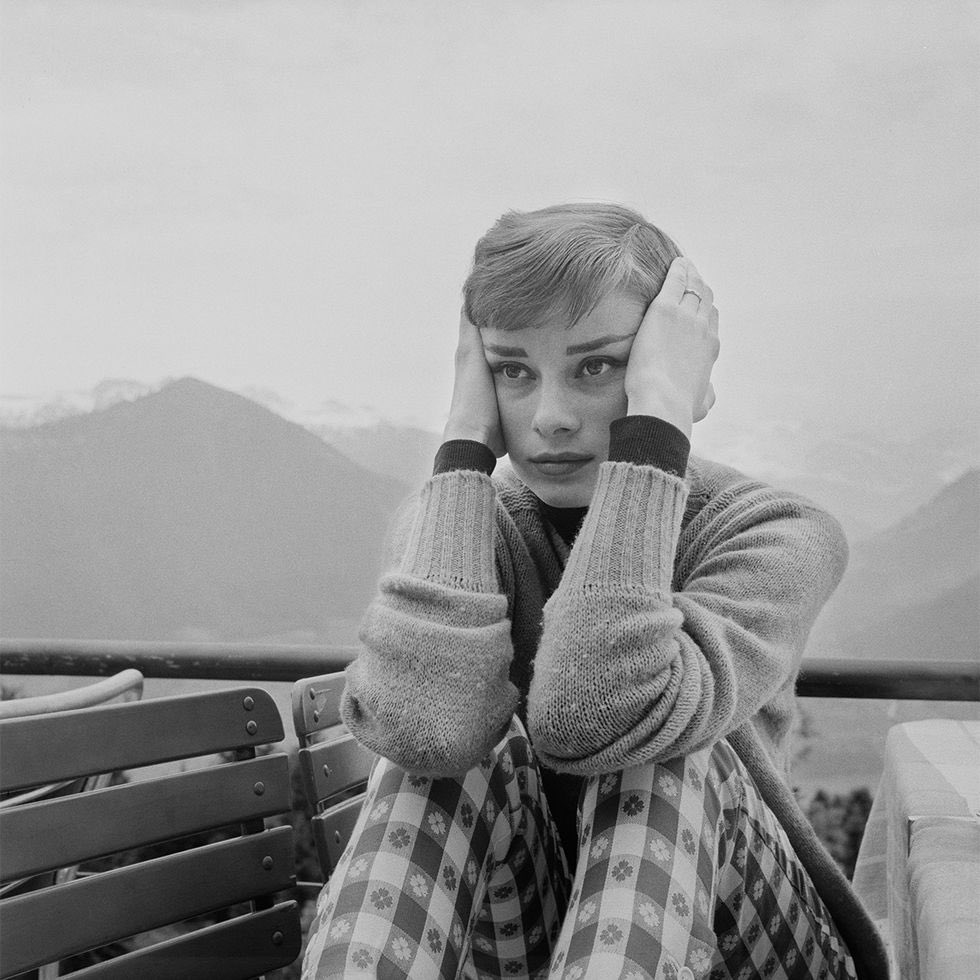 Audrey Hepburn in Bürgenstock, Switzerland.