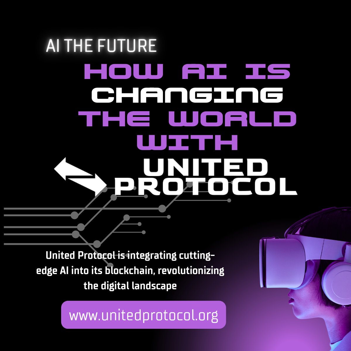 UnitedEcosystem's tweet image. United Protocol is integrating cutting-edge AI into its blockchain, revolutionizing the digital landscape. 🌐✨ Embrace the future with the power of AI-driven innovation! #UnitedProtocol #AI #BlockchainRevolution