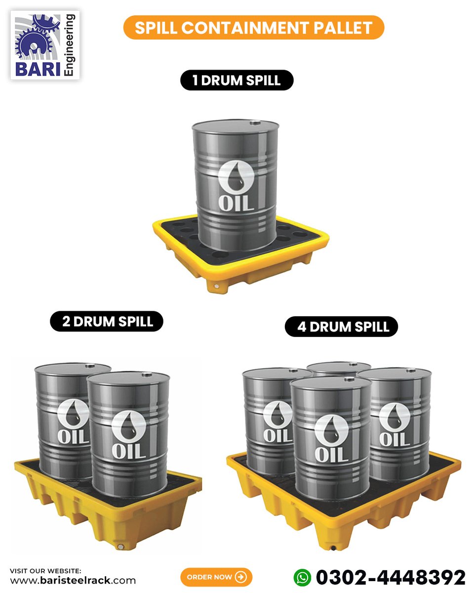 BariEngineering's tweet image. #spillpallet #1drumspillpallet #2drumspillpallet #4drumspillpallet #drumstorage #industrialspillpallet #warehousespillpallet #storagepallet #chemicalstorage #oilstoragespillpallet #bariengineering 

0302-4448392 

@X @XCreators @TwitterMoments @XSpaces @BariEngineering