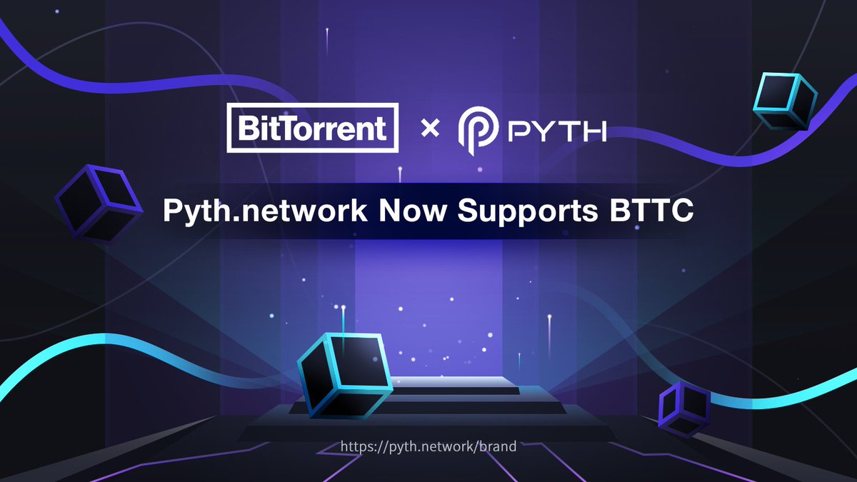 📢@PythNetwork now supports #BitTorrent Chain! The Pyth Network is the first-party financial oracle network, delivering real-time market data to over 40 blockchains transparently and securely. Pyth $BTT/ $USD Price Feed is available on BitTorrent