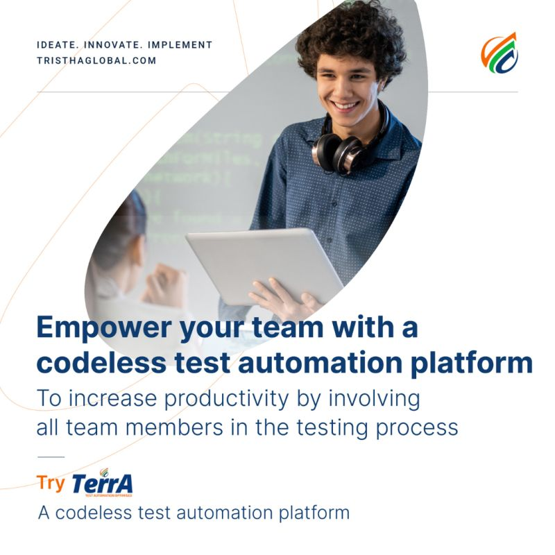 tristhaglobal's tweet image. #TerrA is a #codeless, enterprise #TestAutomation platform with a user-friendly interface that allows for scriptless test automation. It enables rapid test execution & faster releases without compromising quality.
Learn more about TerrA -tristhaglobal.com/terra/