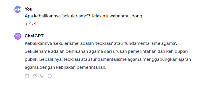 Ketuhanan dipersempit menjadi agama. Lalu agama dipersempit hanya Islam--yg lain gak dianggep dng berbagai alasan. Intisari Pancasila adl gotong-royong: Bekerja bersama, duduk sama rendah berdiri sama tinggi. Di ruang publik, agamamu apa seharusnya tdk jadi soal &amp; tdk dimusuhi.