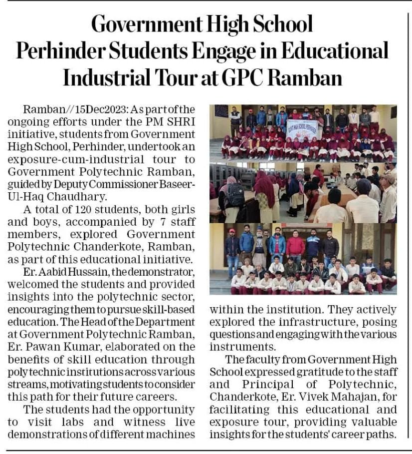 RambanGovt's tweet photo. School visits under PM SHIRI @directorskilljk https://t.co/UGHXv6iw2n
