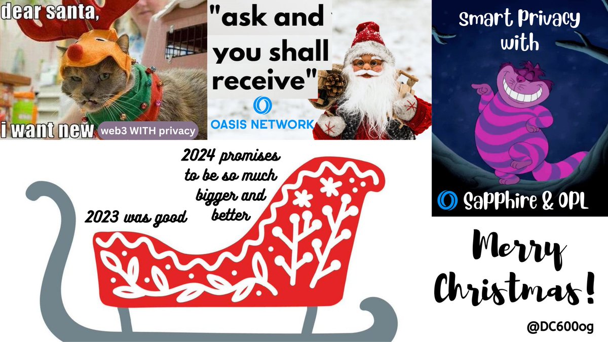 DC600og's tweet image. The Holiday Season is here!
Celebrate 🙌#smartprivacy for #Web3 with @OasisProtocol 🌹and family!
🎉🎉🎉🥳🥳🥳