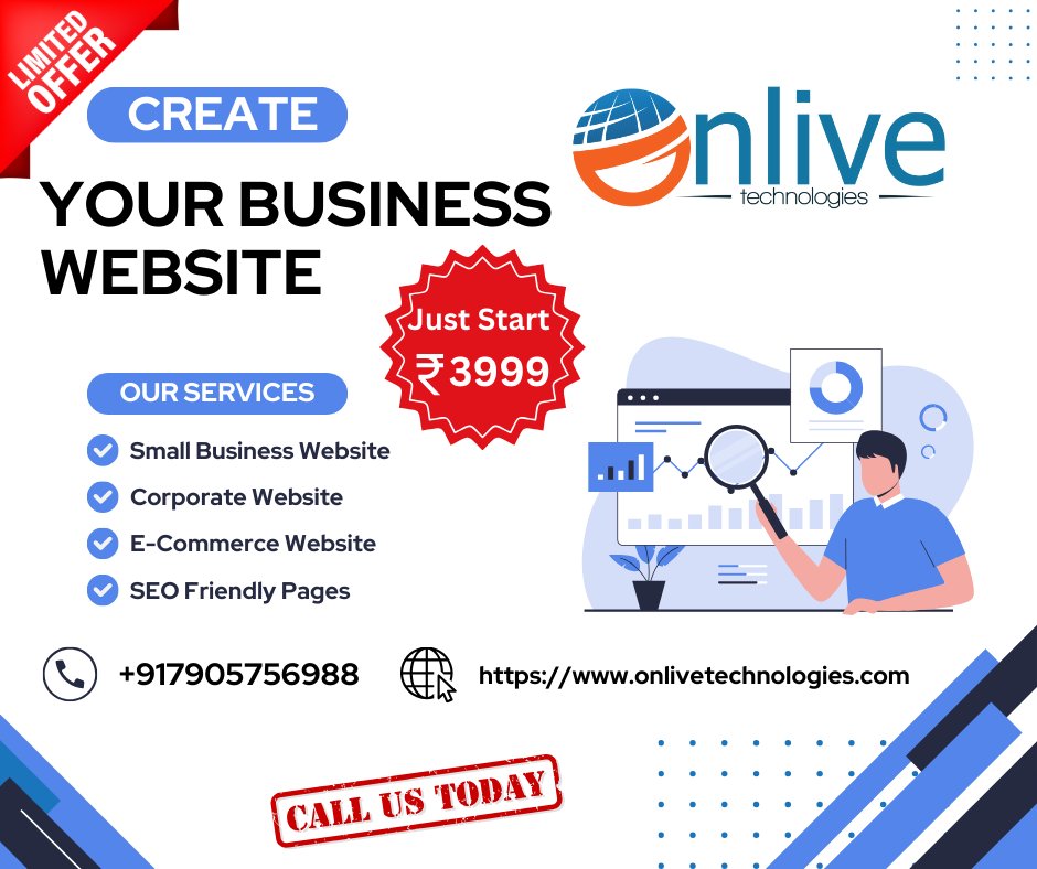onlivetechno's tweet image. Elevate your online presence with Onlive Technologies! Our expert team specializes in crafting bespoke websites tailored to your unique vision.
WhatsApp/call us at +916387659722, +917905756988
Visit - onlivetechnologies.com
#webdesigner #webdesign #webprogrammingcompany