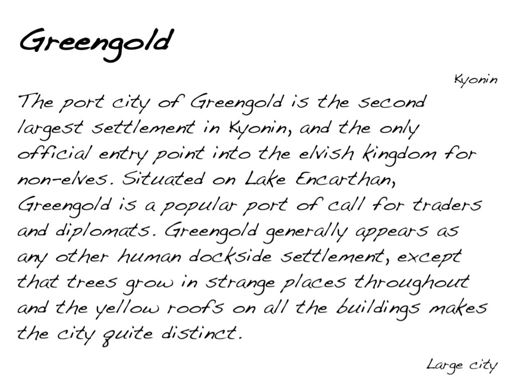 Greengold, Kyonin pathfinderwiki.com/wiki/Greengold #Greengold #Kyonin #LakeEncarthan