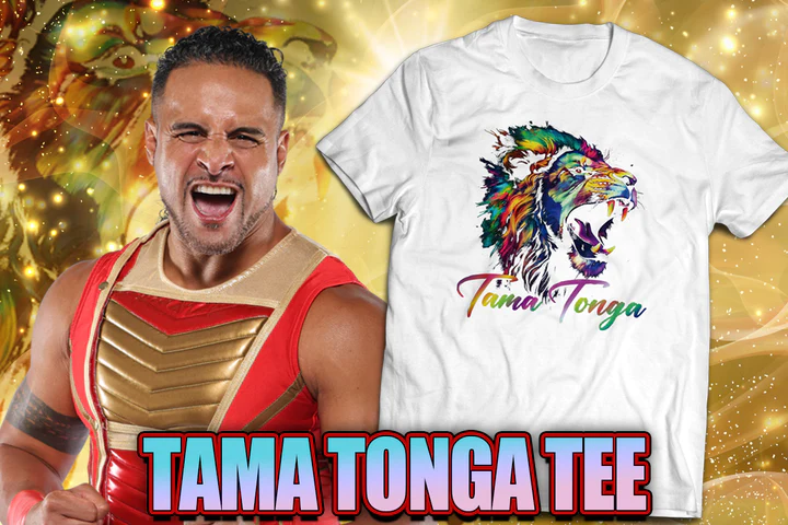 Will @1TamaTonga regain the NEVER Openweight Championship for a fourth time at Wrestle Kingdom? Get the latest Tama Tonga tee on Tokon Shop Global now! shop.njpw1972.com/collections/ne… #njpwshop #njwk18