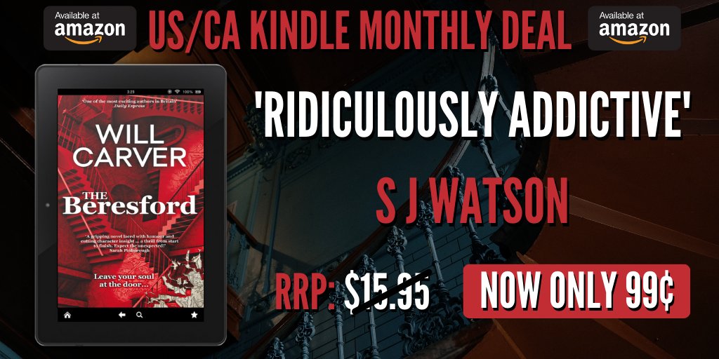 #USA #Canada #KindleMonthlyDeal Blow your mind and chill your spine with @will_carver's startling, devastatingly dark #thriller #TheBeresford this #December⚠️🤯 Just 99¢ each on #KindleMonthlyDeals😱 Makes the perfect gift for #ThrillerLovers! geni.us/jdACfhL