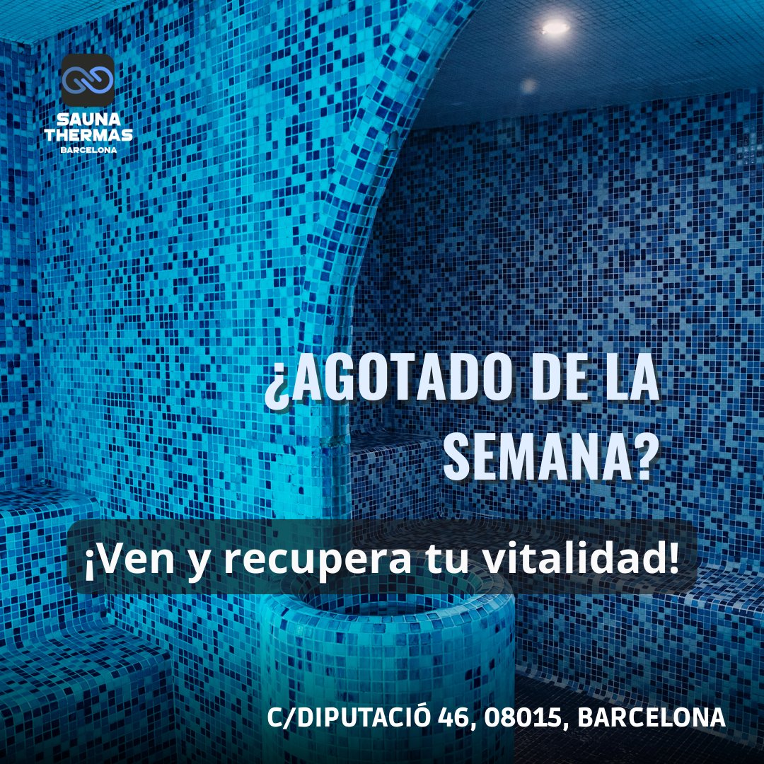Descubre en Sauna Thermas tu refugio para recargar energías y empezar el fin de semana con buen pie. 😉🔥 
.
.
.
#saunathermas #saunasbarcelona #diversiónasegurada #bienestarsensual #conexionesintensas #gaytravelguide #gaybathhouse #saunatime