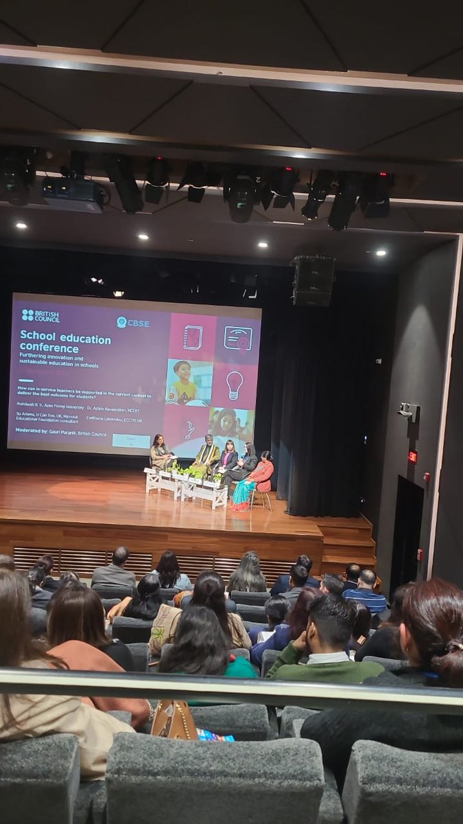 #Day2 #SchoolEduConference2023 panel discussion on 'How in-service Ts be supported to deliver the best outcomes' Empowering Ts with #autonomy in training fosters #ownership &amp; fuels interest-driven learning. Rishikesh, Azim Premji highlights the impact.