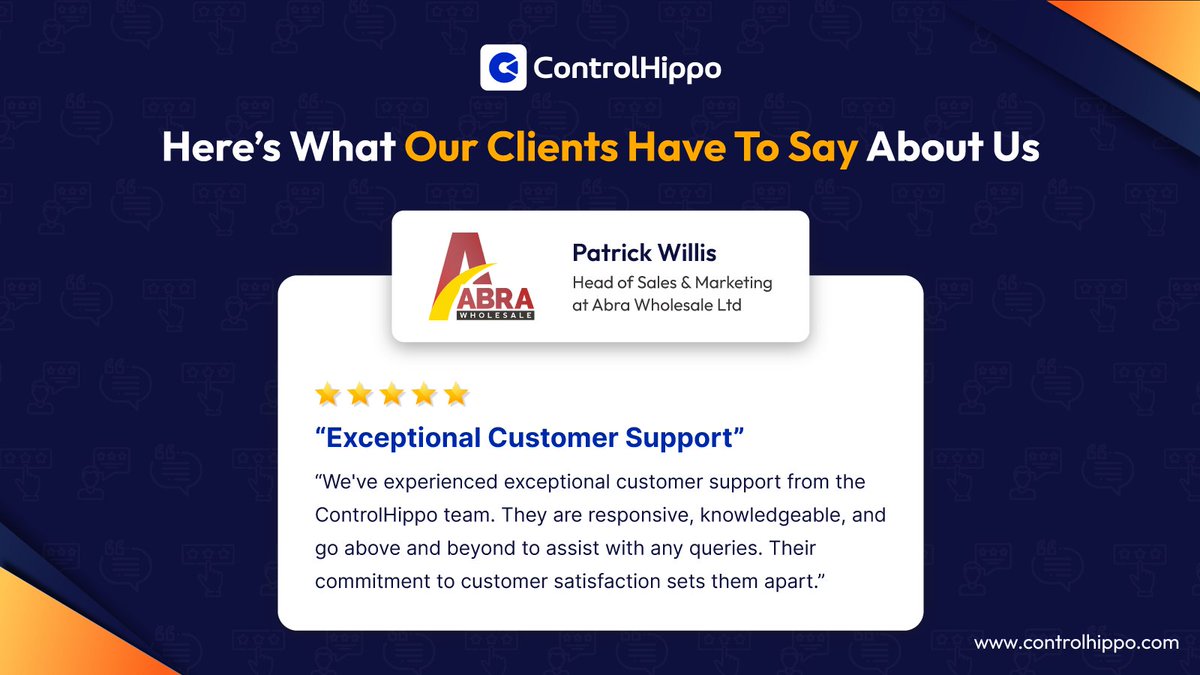controlhippo's tweet image. 🌟Customer Spotlight: Celebrating Feedback that Inspires Us!🌟

We&apos;re thrilled to share this heartwarming review from one of our valued customers. Their kind words fuel our commitment to delivering exceptional service and innovative solutions.

#CustomerSuccess #FeedbackFriday