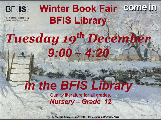 Getting ready for those cold winter days at home? How about a first-rate read to take with you to the slopes, to the airport or even at home curling up with a great read. Well, our Winter Book Fair might be just the place to find that book! docs.google.com/document/d/1Bv…