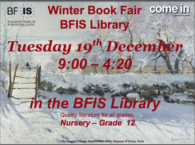 Getting ready for those cold winter days at home? How about a first-rate read to take with you to the slopes, to the airport or even at home curling up with a great read.  Well, our Winter Book Fair might be just the place to find that book!
docs.google.com/document/d/1Bv…