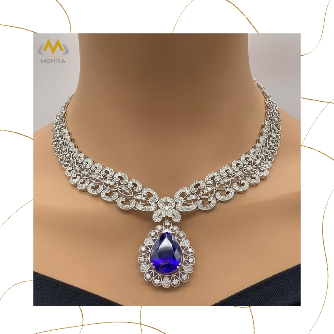 'Make a regal statement on your wedding day with our Pear Blue Tanzanite Bridal Necklace.
📩 Dm us
#Necklace #Tanzanite #mohraindia #Jewelry #shopping #luxury #jewelry #onlineshopping #necklacelove #necklacehandmade #necklaceforsale #gemstones #jewelrydesign #necklacefashion