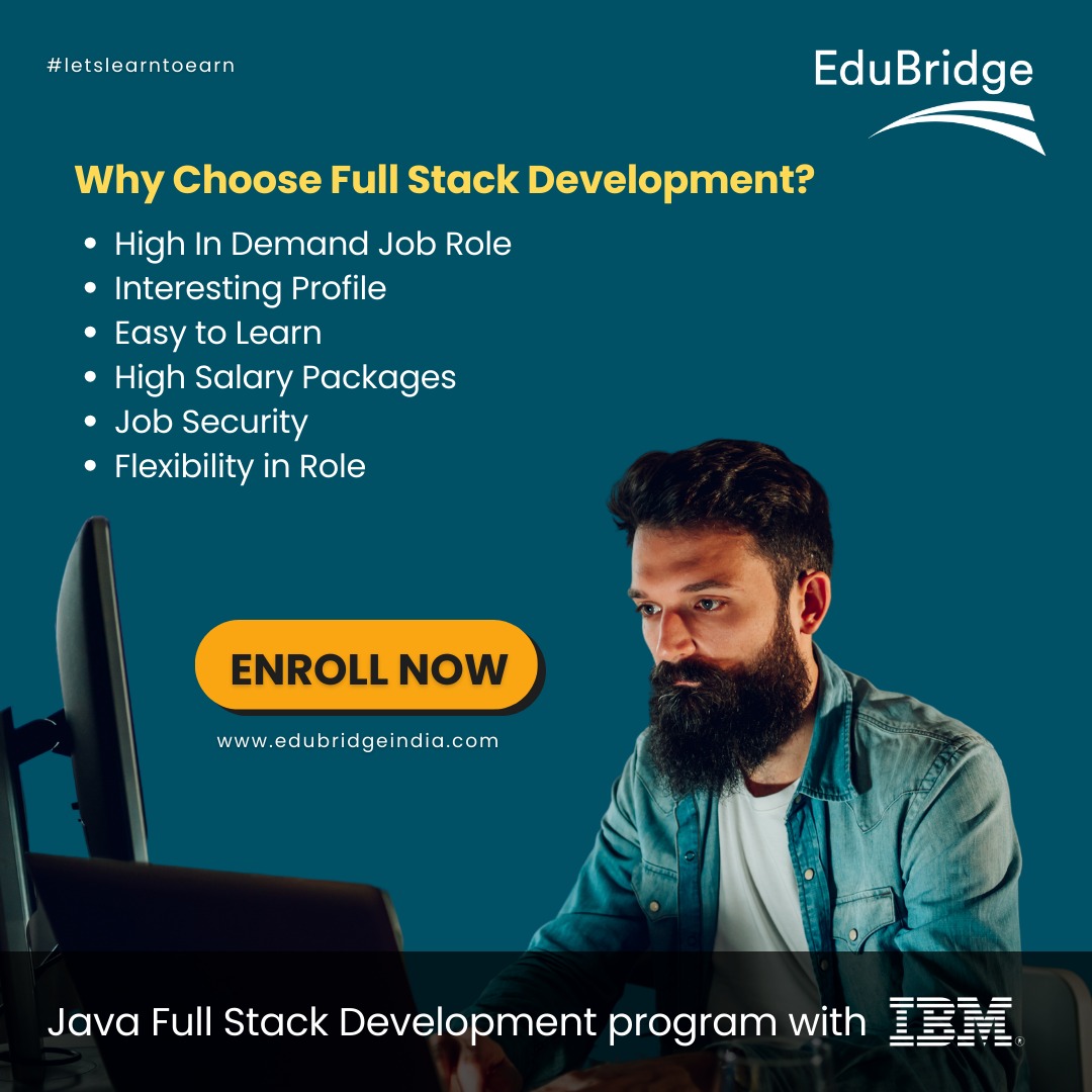 EduBridgelearn's tweet image. Ready to embark on a rewarding journey in Full Stack Development?
Enroll now @ bit.ly/3GdUTH5
#CollectionsInJava #CollectionFrameworkInJava #DesignPatternsInJava #JavaLanguage #MultilevelInheritanceInJava #HybridInheritanceInJava #SingleInheritanceInJava