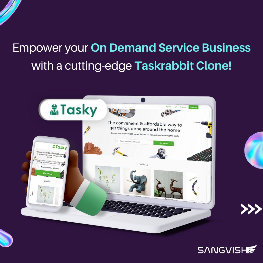 SangVishTech's tweet image. Turn your #service ideas into a thriving #business with our #TaskRabbitCloneScript! 🚀 Build a dynamic #marketplace, connecting users with skilled professionals. 💼 Your dream, our #technology – let's make it happen! 
Get Started: sangvish.com/taskrabbit-clo…