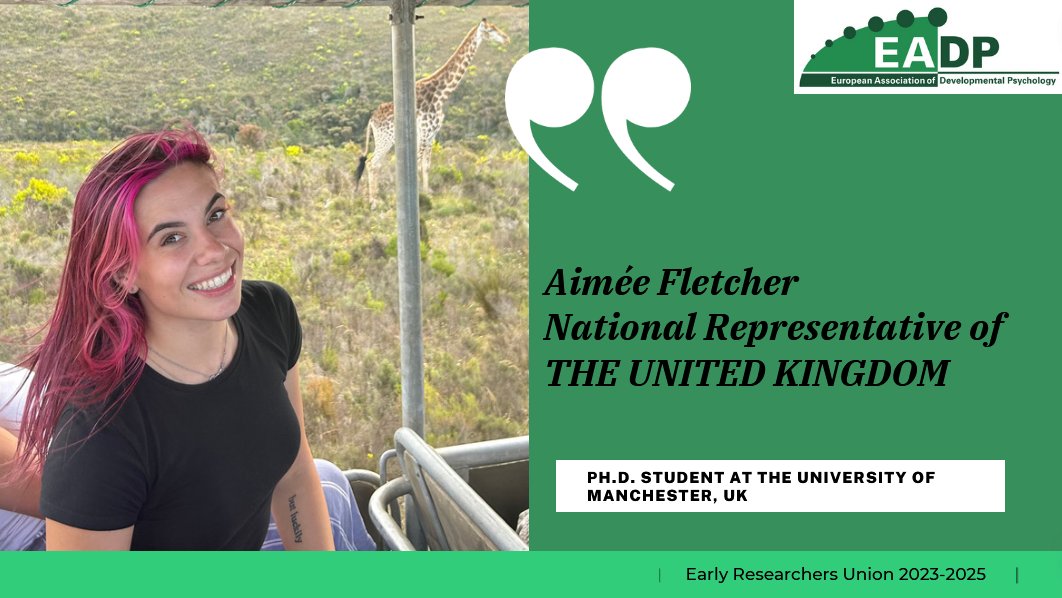 📢Welcoming the new NRs of the ERU Board @EADPtweets

🧩 Aimée Fletcher - UNITED KINGDOM

 Her research interests are around children’s social development, moral reasoning and knowledge on current social issues.