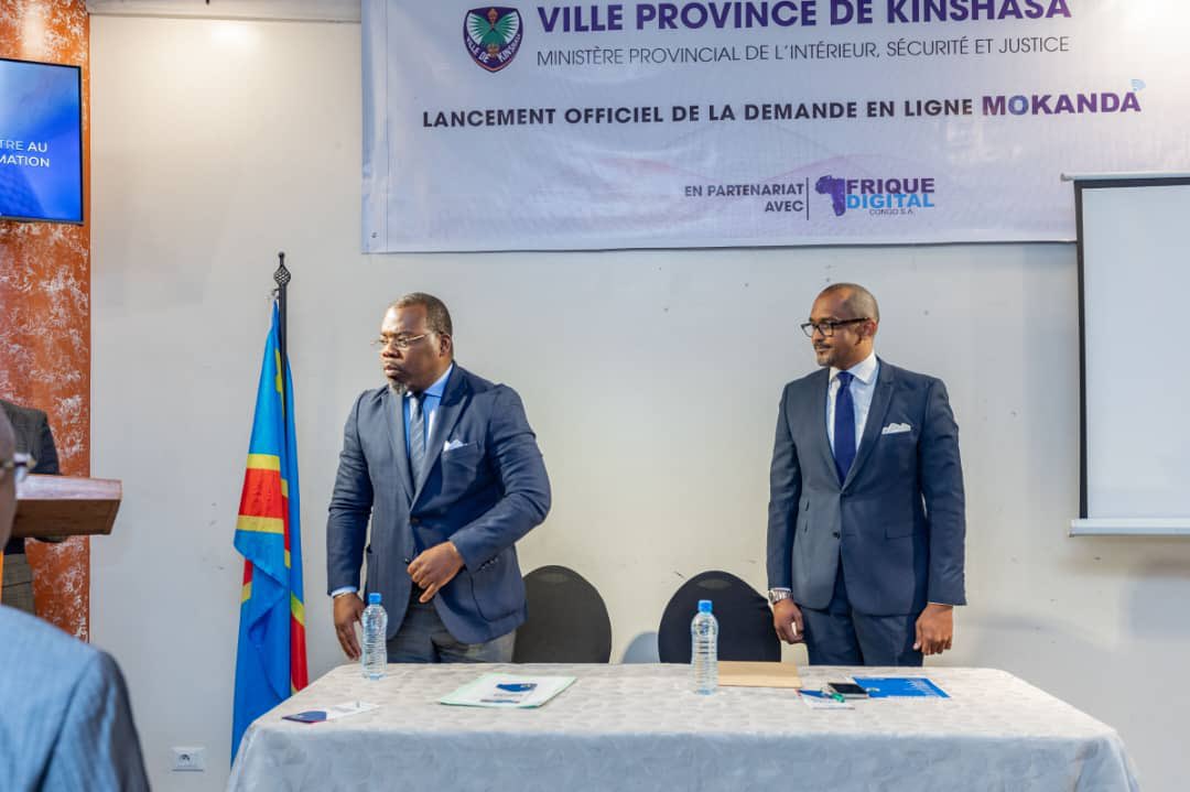 Int_Prov_Kin's tweet image. Désormais l’accès aux services communaux via la plate-forme numérique #MOKANDA est possible. Une initiative du Ministre provincial de l’Intérieur en partenariat avec #AfriqueDigital @PhinnesMassomb1 @PepithoKilala07 @AlambaNathalie