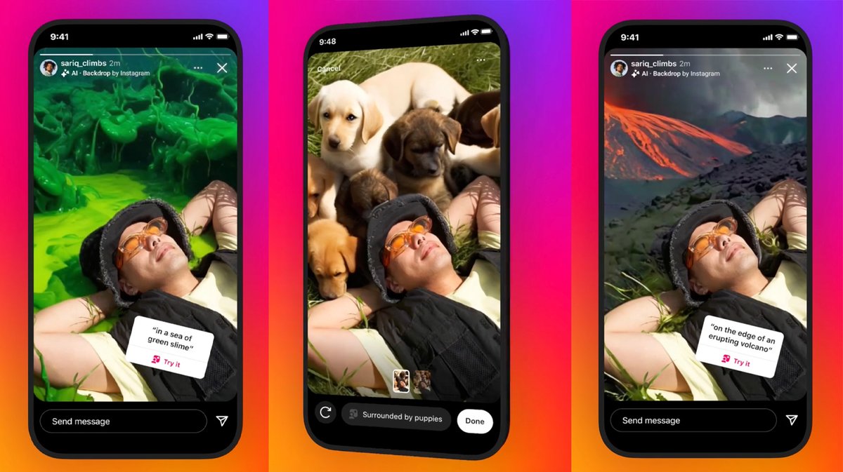 SocialLipstick's tweet photo. Just in: Instagram's AI Backdrop! 🌟 Easily transform your stories. For a swift tutorial, have a look at our guide: https://t.co/FkxpWVPFLT

#InstaBackdrop #AI https://t.co/D6fWqJE110