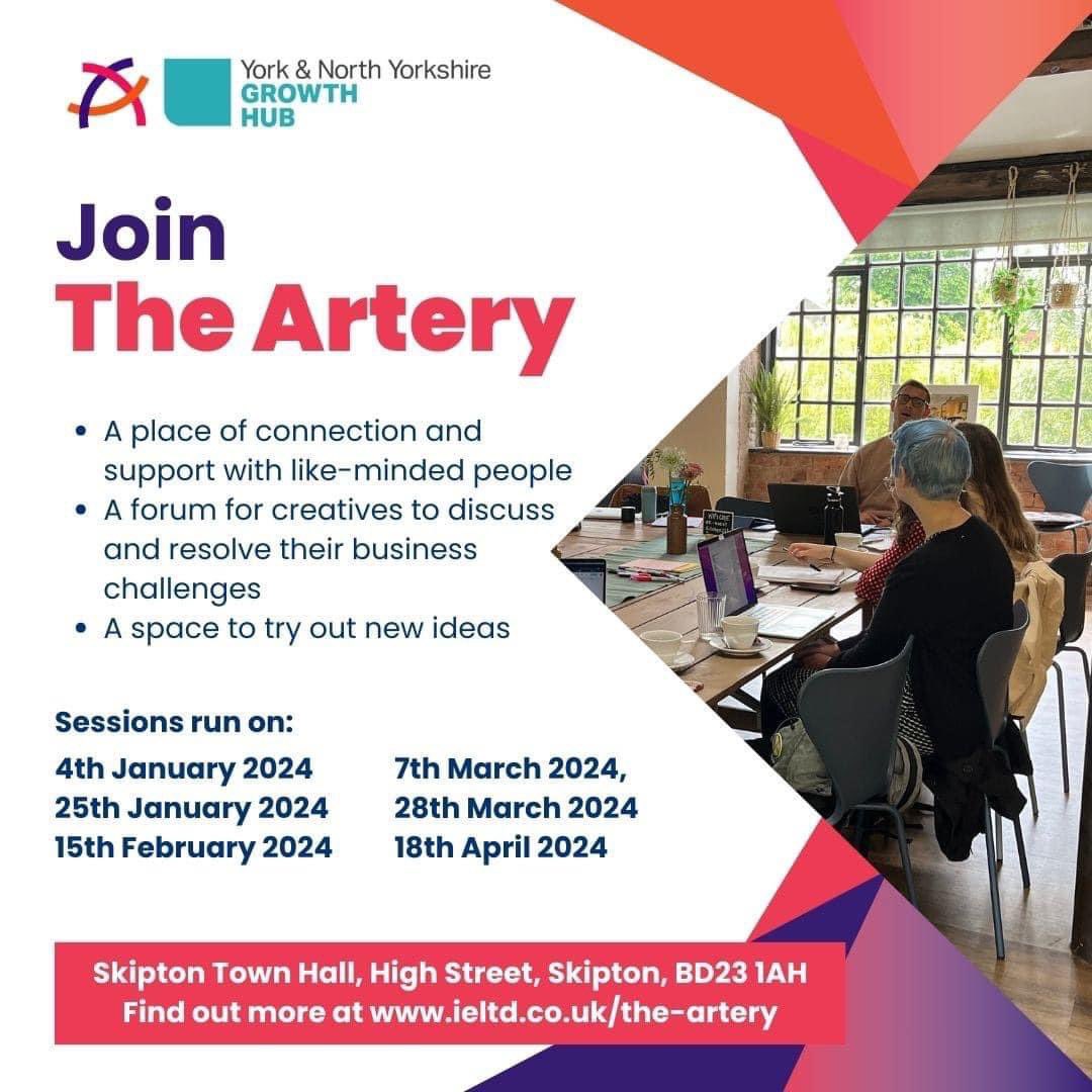 Places are still open for The Artery’s next cohort of creative individuals and businesses! Join for free to become part of an amazing network of creatives in the area sharing skills to help boost each other’s careers and help your business excel. ieltd.co.uk/take-part/