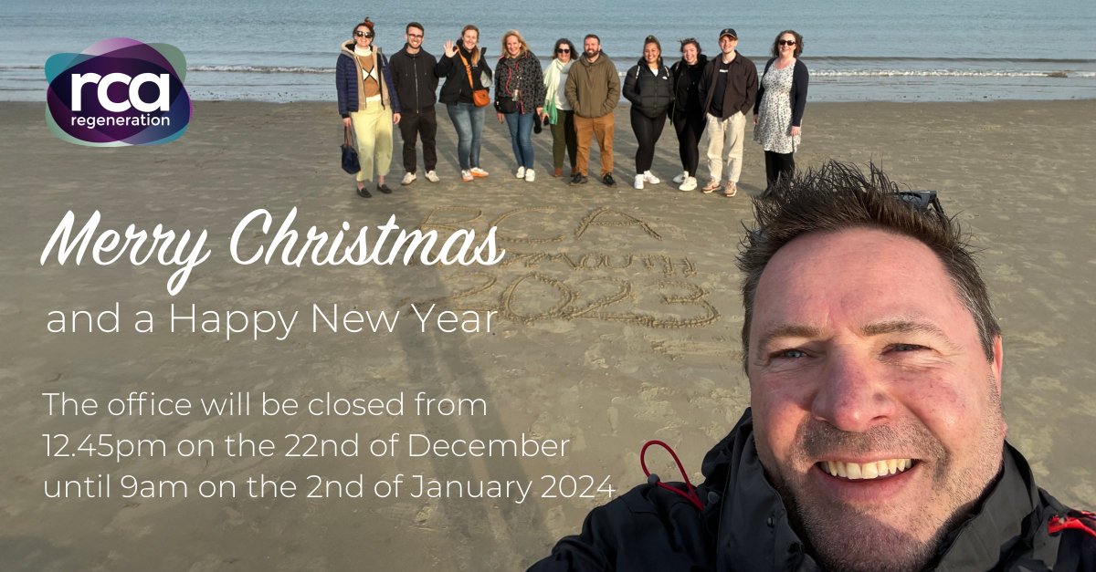 Season's greetings from RCA Regeneration! Wishing you a peaceful Christmas break and looking forward to a prosperous New Year of collaboration and continued excellence.

#HolidayWishes #MerryChristmas #NewYear2024 #NYEUK #PlanningandDevelopment