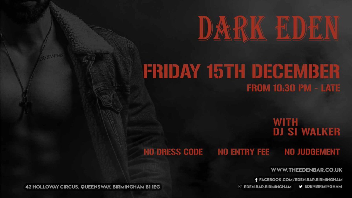 Tonight at Eden Bar, Midsbears 8-10:30pm followed by Dark Eden