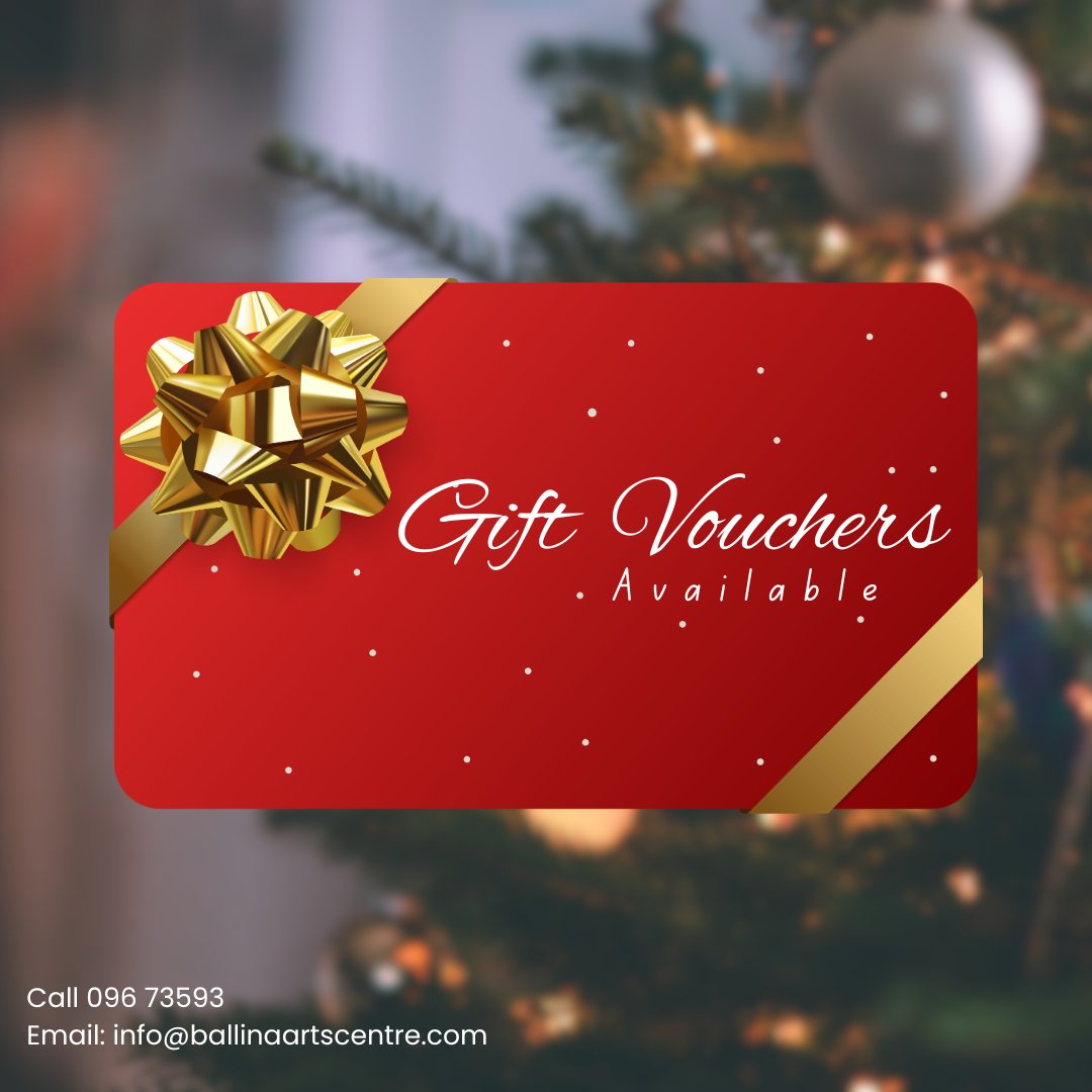 Don't forget gift vouchers are available.
Call us or email info@ballinaartscentre@gmail.com!

#giftvouchers