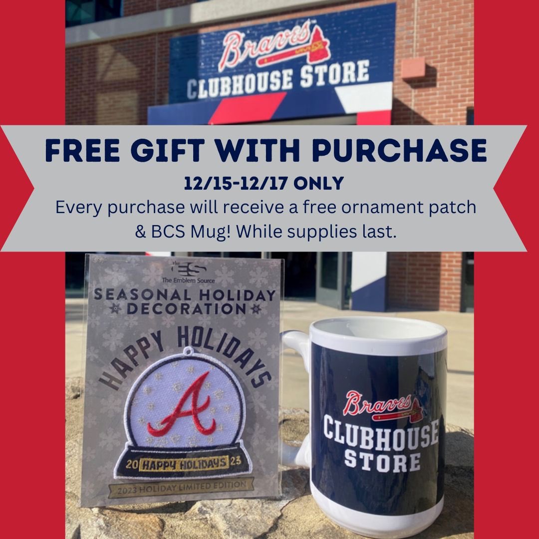 This weekend! Every purchase will receive a free ornament patch & mug! While supplies last. In store only.