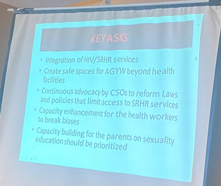 Key issues that had been identified during the Adolescent Girls and Young Women's consultations have been presented today with key asks to adress the barriers that still bar integration of SRHR Services. #UGANET4SocialJustice