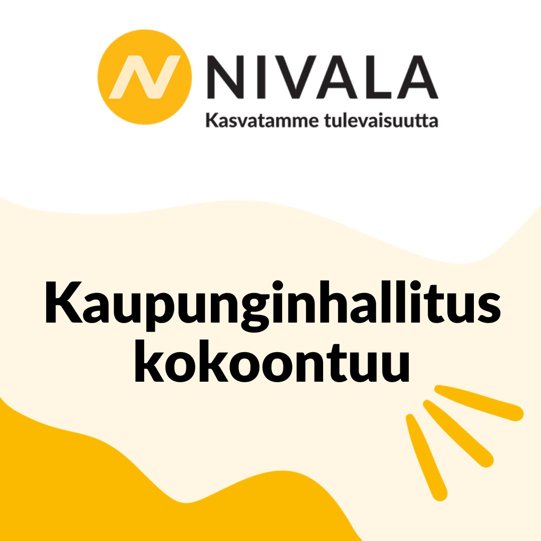 Kaupunginhallituksen kokous pidetään maanantaina 18.12.2023. Linkki esityslistalle: poytakirjat.nivala.fi/cgi/DREQUEST.P… #Nivala #MeijänNivala #Kaupunginhallitus