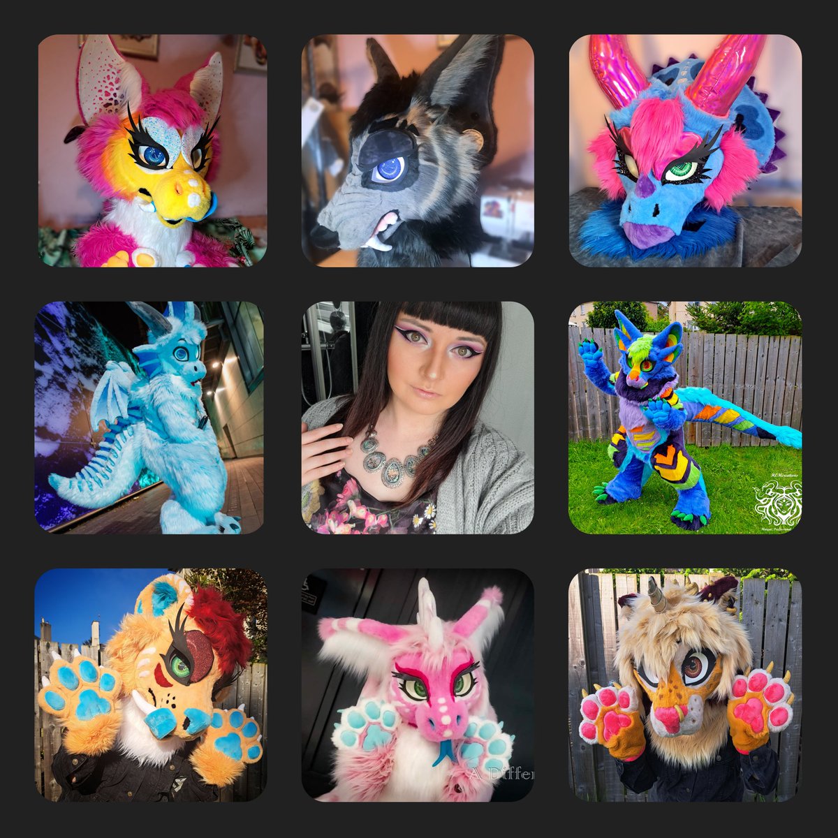 All of my critters of 2023! It's been one hell of a year! The designs were so complex and intricate this year and have resulted in some really unique work 💖 
Thankyou to my wonderful clients for trusting me, you're all amazing 🥰

#artvsartist2023 #artvsartist #fursuitfriday