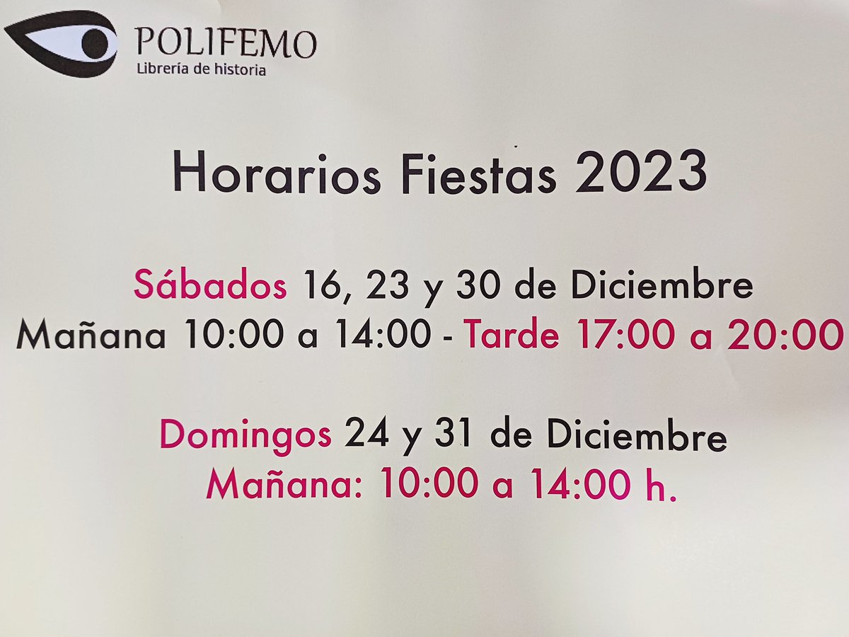 Os compartimos el que será nuestro horario durante la Navidad. ¡¡Os esperamos!!🎄