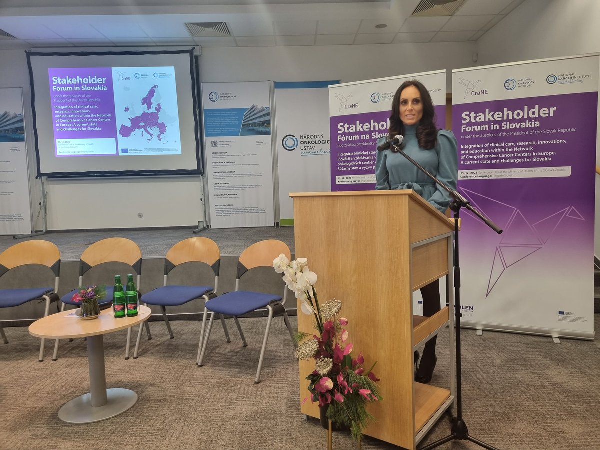 Stakeholder forum of <a href="/Crane_4_Health/">CraNe4Health</a> for Slovakia receiving the welcoming address of the Madam Minister of Health Zuzana Dolinková  <a href="/Oslounivsykehus/">Oslounivsykehus</a> @ECHoS_CMH <a href="/NIJZ_pr/">NIJZ</a> <a href="/EU_Health/">EU One Health</a> <a href="/EU_ScienceHub/">EU_ScienceHub</a> <a href="/MOU_Brno/">Masarykův onkologický ústav Brno</a> under the patronage of <a href="/ZuzanaCaputova/">Zuzana Čaputová</a>