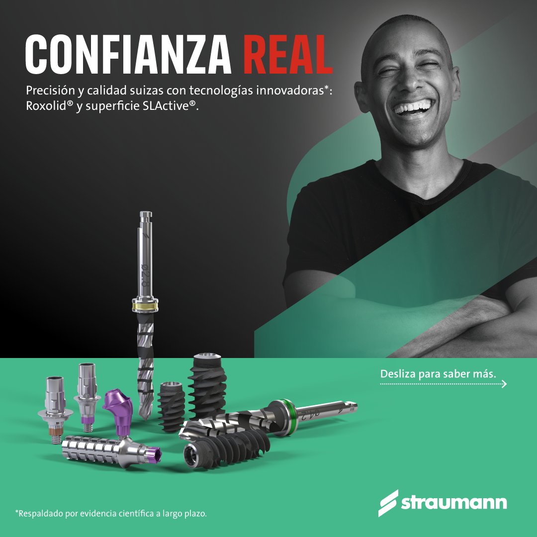 StraumannES's tweet image. Nuestro sistema de implantes Straumann® BLX es confianza además de
inmediatez. Su material Roxolid®, su superficie SLActive® y su diseño
ofrecen una seguridad real respaldada por la evidencia científica a
largo plazo.