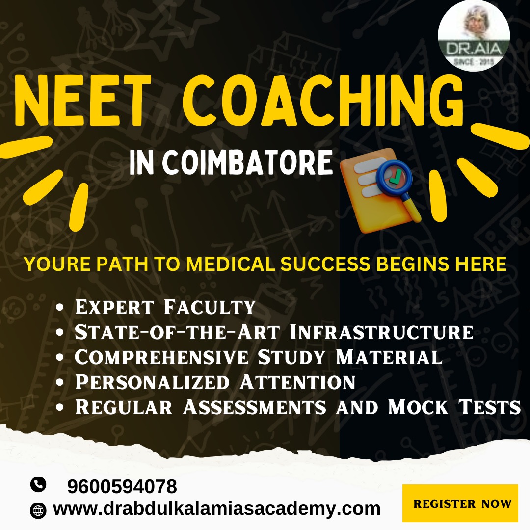 NEET COACHING IN COIMBATORE 

#neetpreparation #NEETCoachingClasses #neetcoachingintamil #neetcoachinginstitute #neetcoachingintamilnadu #neetcoachingincoimbatore #NEETIndia #neetstudents #medicalstudent #MedicalAspirants #neetaspirants2023 #neetstudymaterials #neetpreparation