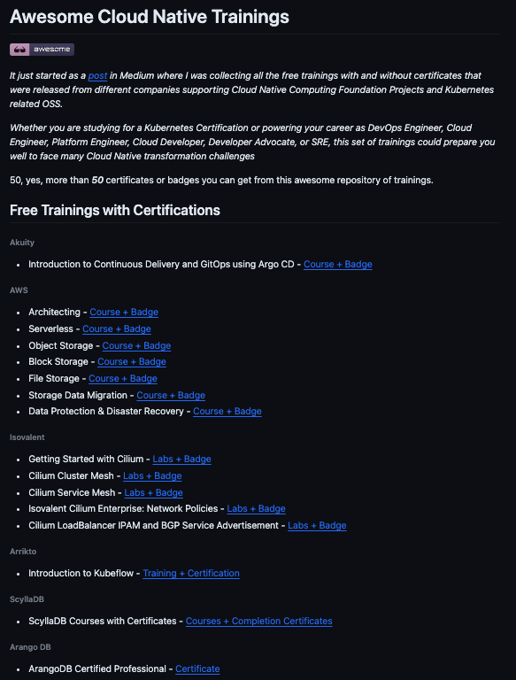 Awesome Cloud Native Trainings by @joseadanof github.com/joseadanof/awe… #devops #devsecops #kubernetes #cicd #k8s #linux #docker #sysadmin #automation #Azure #infrastructureascode #cloudcomputing #serverless #terraform #ansible #yaml #sre